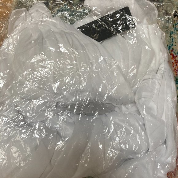 Maternity Dress White Maxi With Rhinestone Tieback *NWT* - Picture 5 of 6